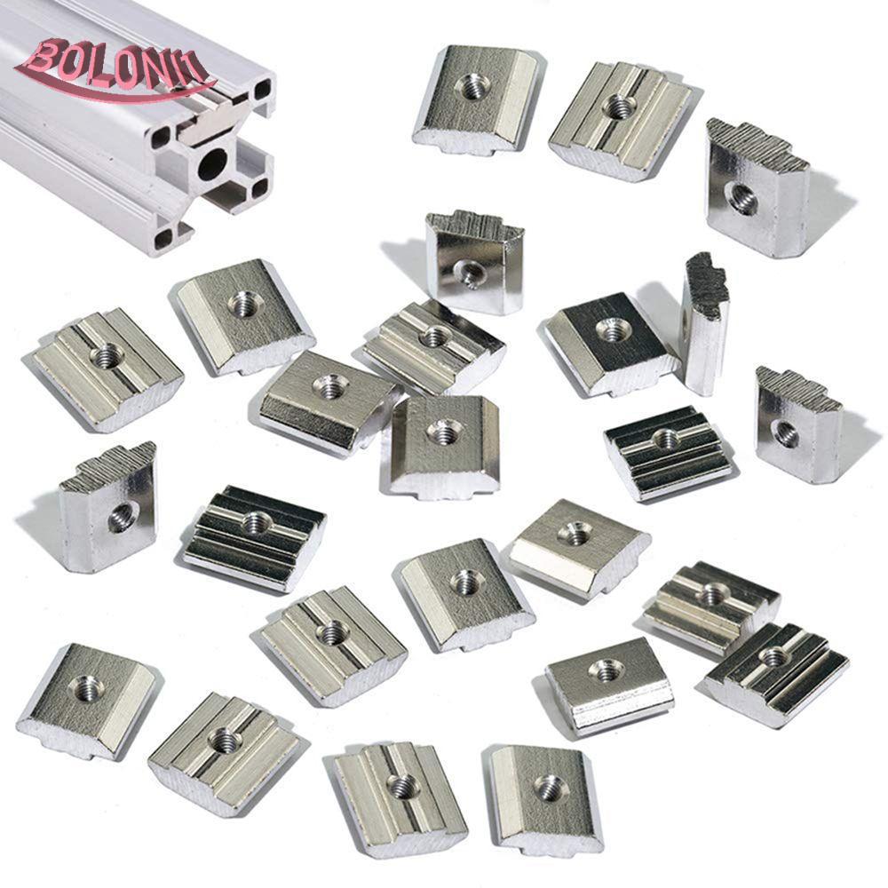BO Hammer Nut 20PCS T Block Square T-Track เลื่อนสําหรับ Fastener