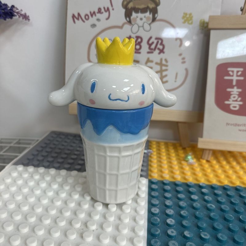 Sanrio/Cinnamoroll/เซรามิคการ์ตูน Sanrio Pudding Dog Cinnamon Dog Mug ถ้วยน้ํา/Lkdf