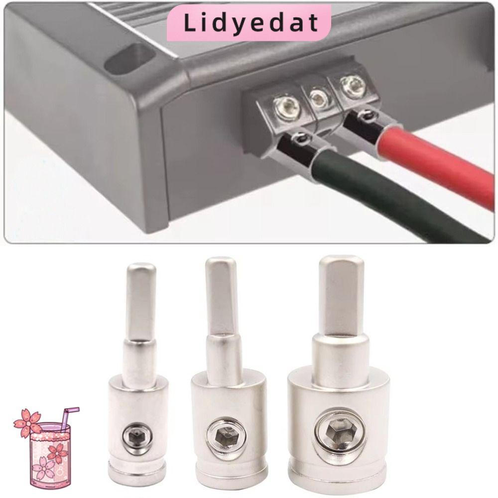 LIDYEDAT165 เทอร์มินัลสายไฟลําโพงในรถยนต์, ขั้วต่อเครื่องเสียงรถยนต์สีทองทองแดงบริสุทธิ์, 0GA 4GA 8G