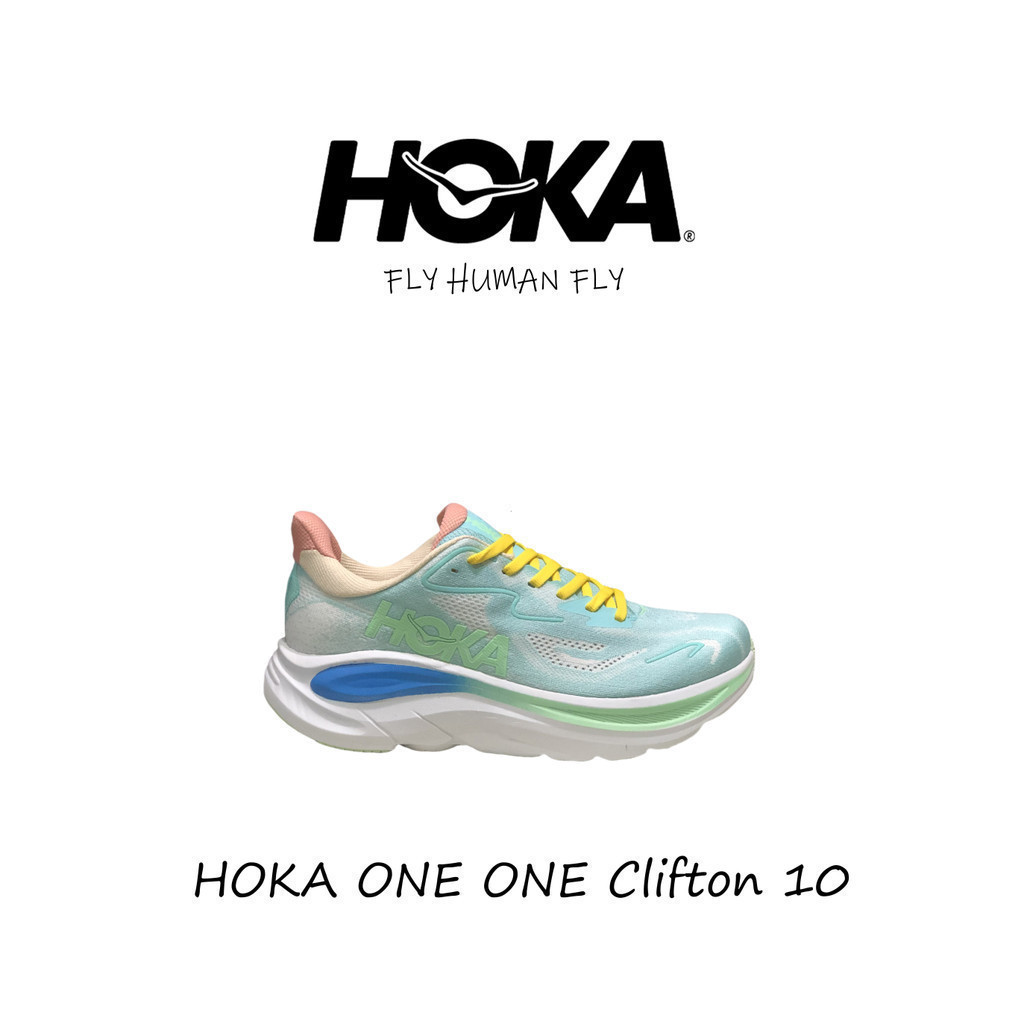 HOKA ONE ONE Clifton 10 รองเท้าวิ่งระบายอากาศน้ําหนักเบา VGTC 5Q0Q SOMA 2RII 8D3A