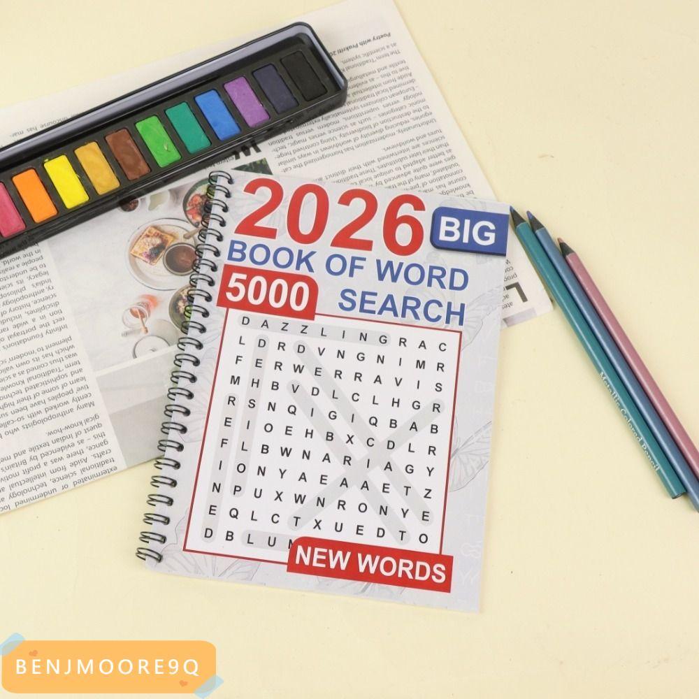 BENJMOORE9Q Word Search Puzzle Book, Mixed Word Games หนังสือเล่มใหญ่ของคําค้นหา, พิมพ์ขนาดใหญ่ความเ