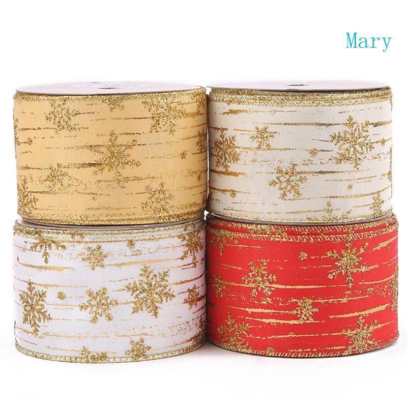 Mary Glitter Snowflake Ribbon Wrapping DIY Craft Bowknot Craft Accessory