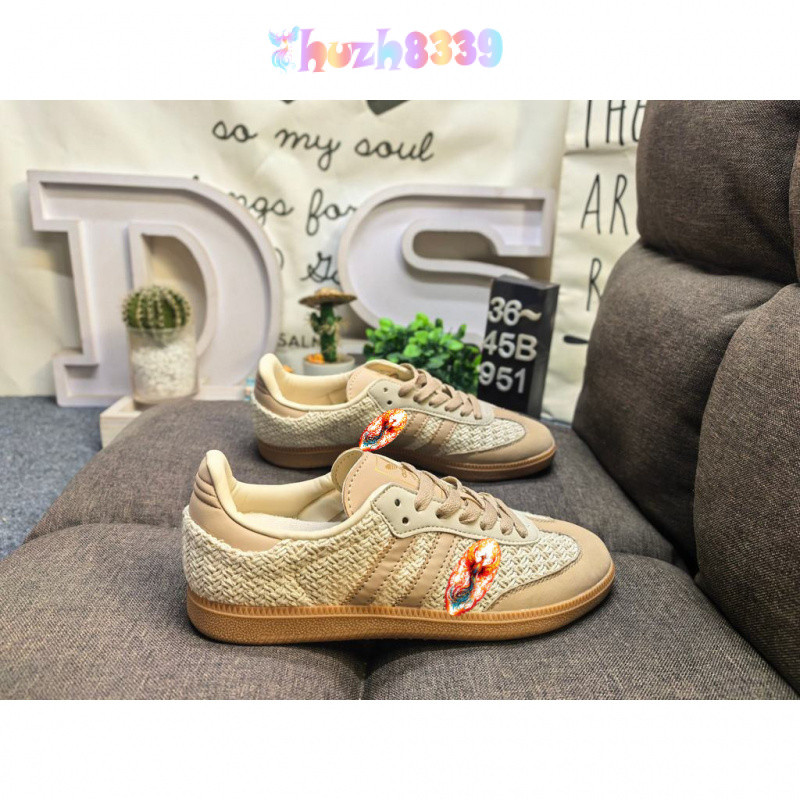 SAMBA OG W ทอ Upper Life Casual Low-Top รองเท้าผ้าใบแบน T-Toe รองเท้าผู้ชายผู้หญิงรองเท้า JR9446 B6Z