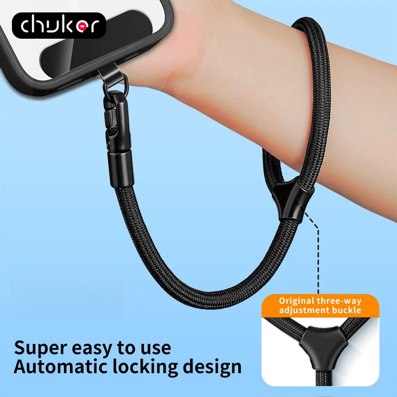 Universally Minimalist สายรัดข้อมือโทรศัพท์ Charms Lanyard ปรับ Drop-Proof Tether Tabs สําหรับโทรศัพท์มือถือทุกรุ่น