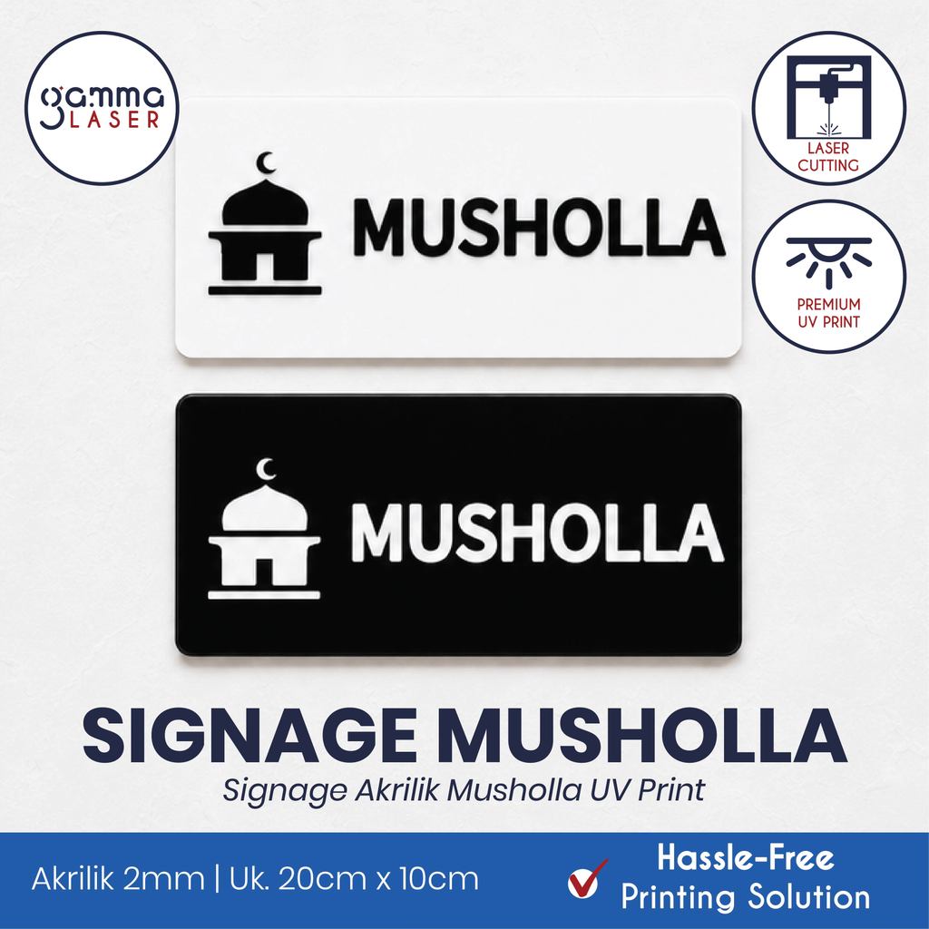ป้ายอะคริลิคสําหรับห้องสวดมนต์ UV Print Sign Board อะคริลิค Gamma
