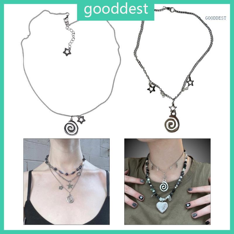 GOO Sweet Cool Vortex Star จี้สร้อยคอ Clavicle Chain สร้อยคอ Choker