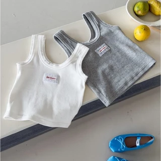 PRETTY BABY เสื้อเด็ก เสื้อกล้าม เสื้อแขนกุด เนื้อผ้าร่อง (2367)
