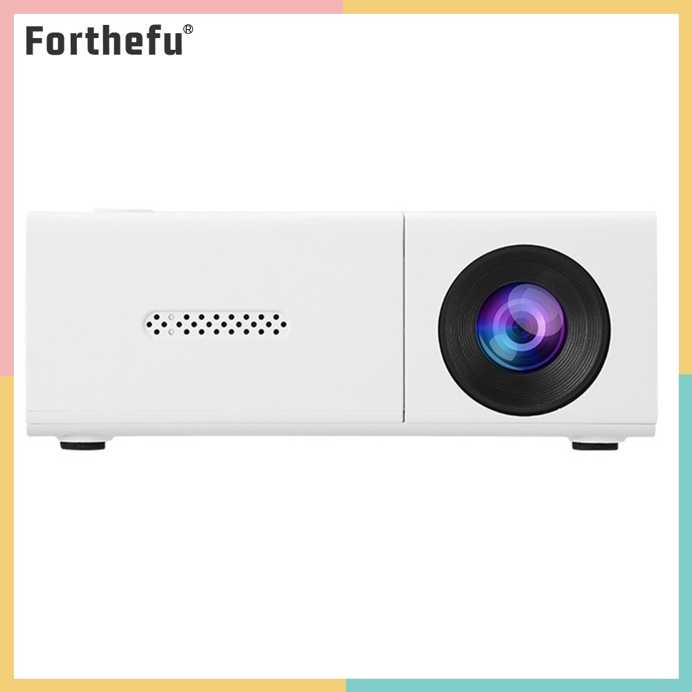 ★ ฟอร์ธีฟู ★  240P LED Mini Projector พร้อมรีโมทคอนโทรลกระเป๋า Pico Video Projector 4K HD Video Proj