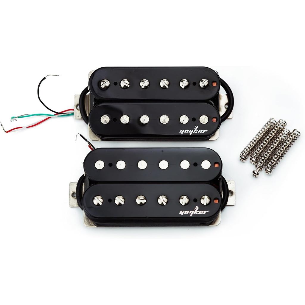 Guyker กีตาร์ไฟฟ้า Humbucker Pickups, คอ/สะพาน Dual Coil เปิดรถกระบะชุดอะไหล่, HBC-BK