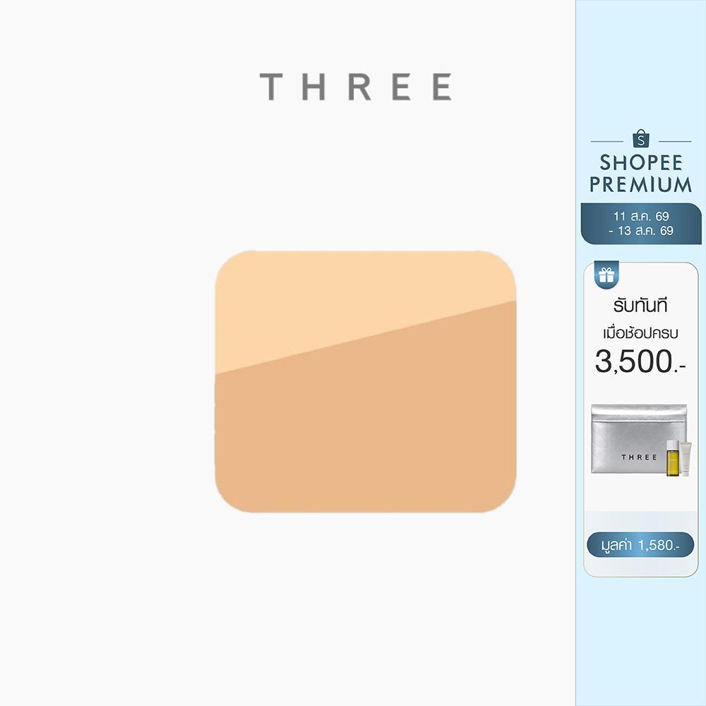 THREE Pristine Complexion Powder Foundation 12g Refill พิสทีน คอมเพล็กชั่น พาวเดอร์ ฟาวเดชั่น แป้งผสมรองพื้น รีฟีล