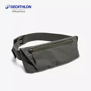 Decathlon Running Belt With 2-Compartment Pockets กระเป๋าคาดเอววิ่ง Kiprun ใส่สมาร์ทโฟนได้ รุ่น Basic 2 - Khaki