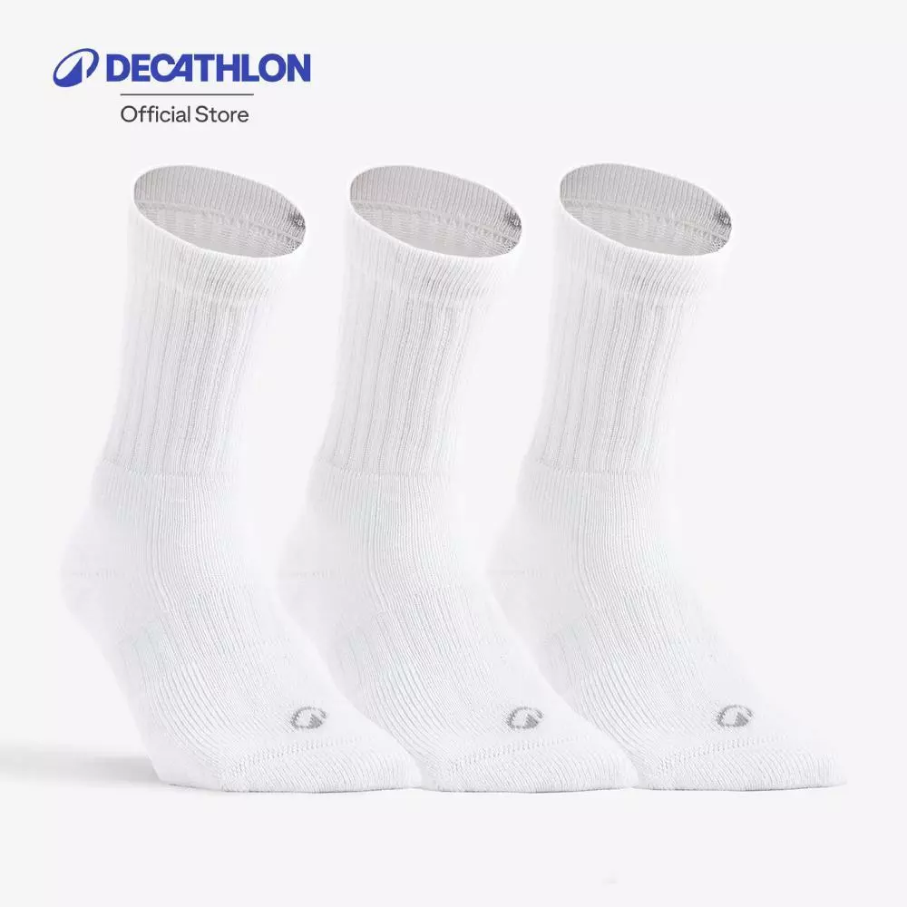 Decathlon High Tennis Socks Tri-Pack Rs 500 ถุงเท้าเทนนิสข้อสูง รุ่น Rs 500 แพ็ค 3 คู่