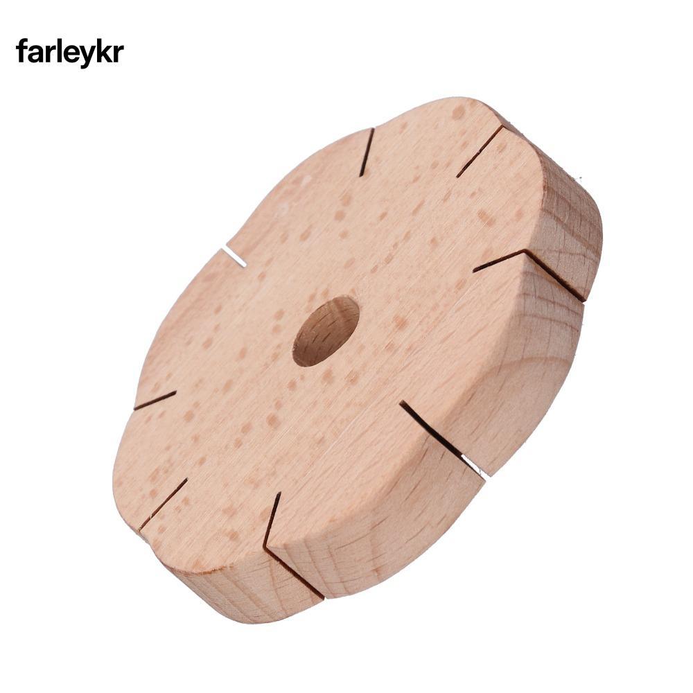 FARL ชุดทําสร้อยข้อมือ 2 ชิ้น, 8 ช่องไม้ Kumihimo Disk, ทนทานทรงกลม Braiding Disk Board ใช้ในบ้าน