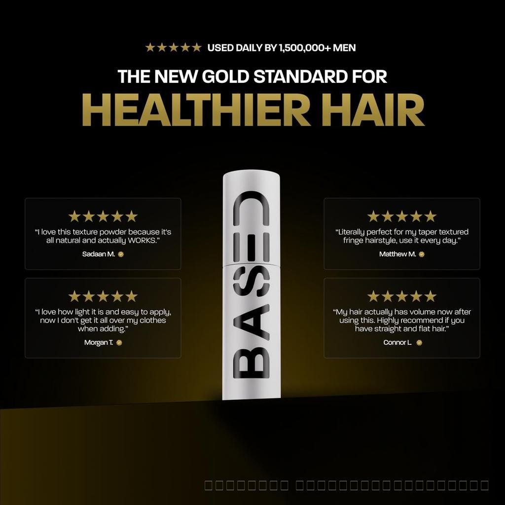 BASED Texture Powder Spray สเปรย์แป้งจัดทรงผม เพิ่มวอลลุ่มดูดซับน้ำมันผม ผู้ชาย นำเข้าอเมริกา สินค้า