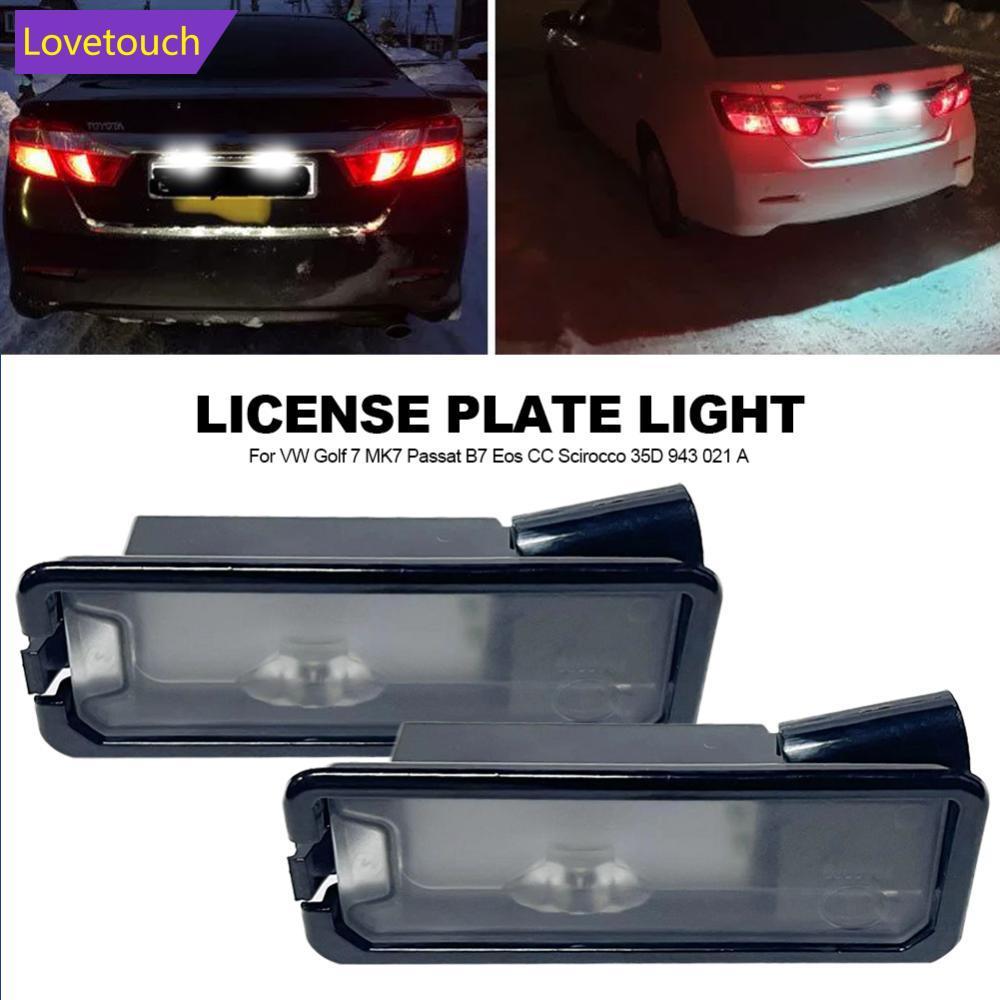 LOVETOUCH 1/2 ชิ้นรถ LED ป้ายทะเบียนสําหรับ Beetle สําหรับ Passat B7 Eos CC Scirocco 35D 943 021 35D