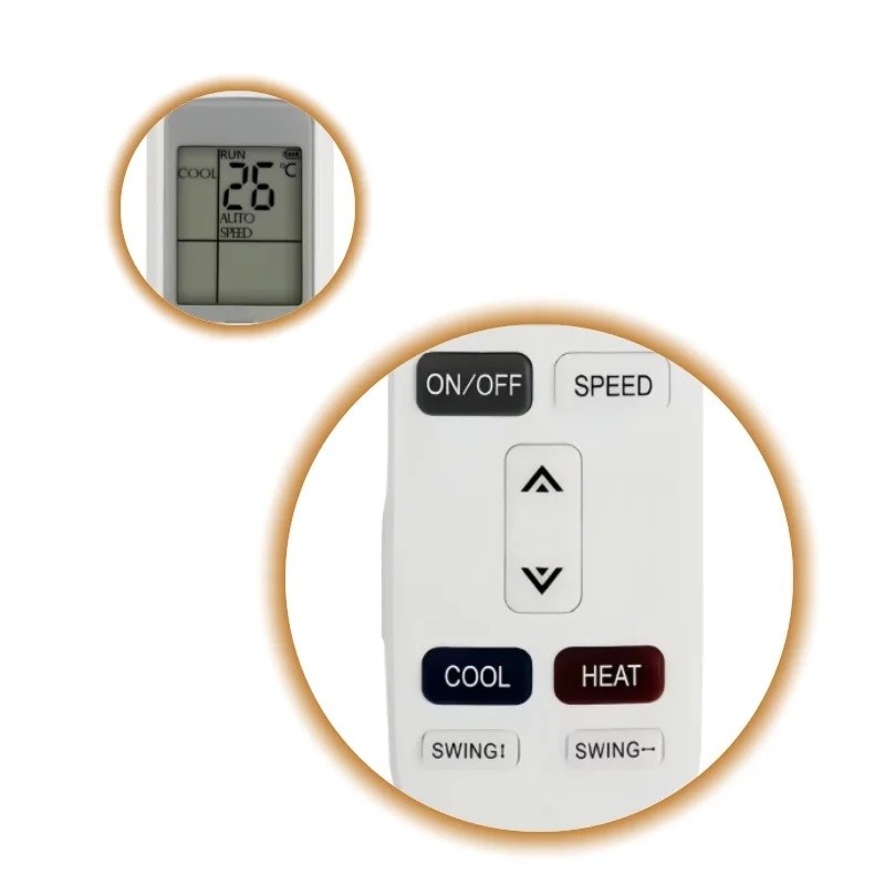 รีโมทคอนโทรล AC สากล YKR-L/102E ไม่ต้องตั้งค่าเข้ากันได้กับรีโมทเครื่องปรับอากาศ YKR-L/101E YKR-L/10