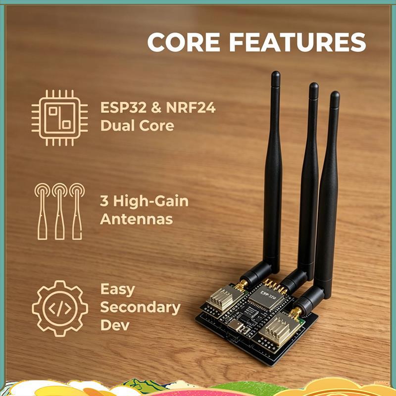NRF24L01 PA 2.4GHz + โมดูลรองรับบลูทูธสแกนการสื่อสาร WiFi สําหรับ DIY Electron