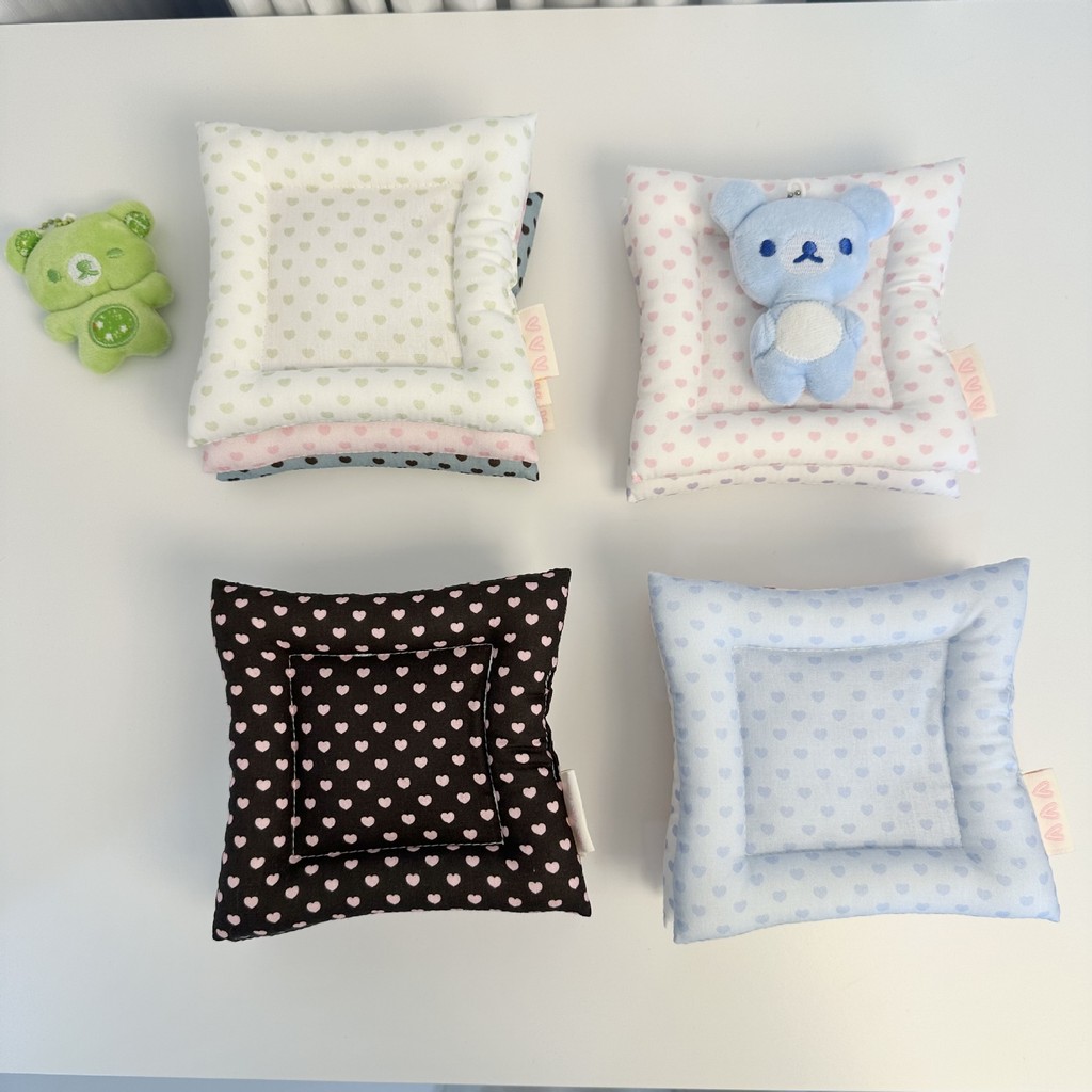 Ins สไตล์ผ้าฝ้ายนุ่มผ้า Love Quilted หนาถ้วยด้านล่าง Pad ถ้วยตกแต่ง Pad เครื่องประดับ Pad ยิง Props