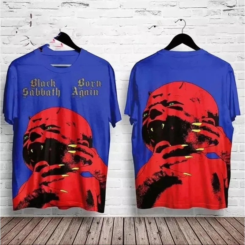 เสื้อยืด Black Sabbath ลายปกอัลบั้ม Born Again AOP