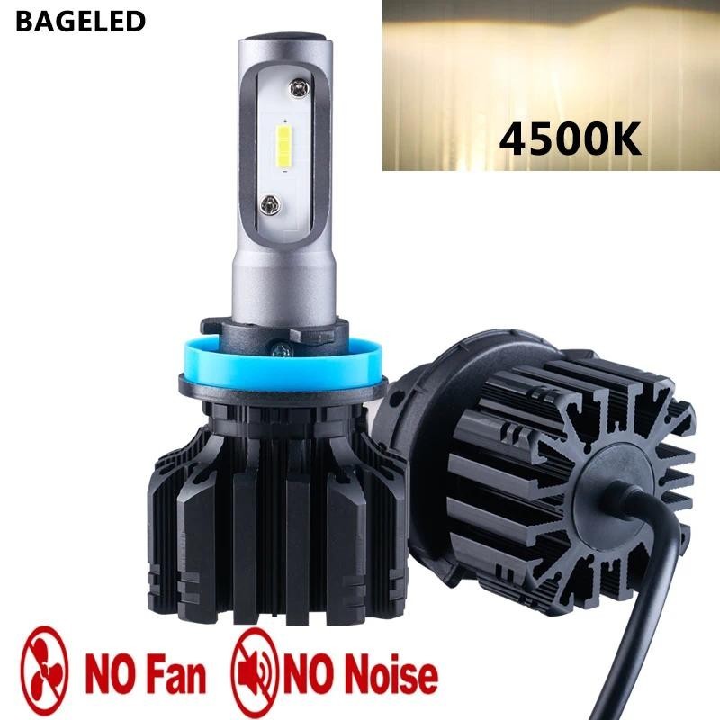 H4 LED H7 H11 H8 HB4 H1 H3 9005 HB3 Auto S5 S3 Fanless ไม่มีพัดลมไฟหน้ารถหลอดไฟ 60W 8000LM รถอุปกรณ์