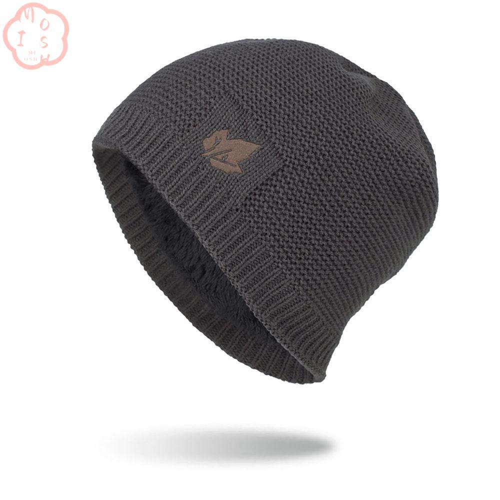MIOSHOP Beanie Hat Hip Hop Hat Women Man Warm Cuff Beanie Leaves