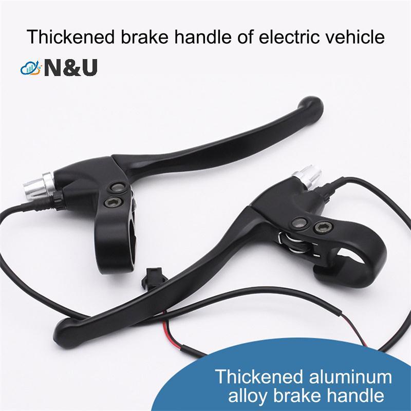 N&U 1 คู่ E-Bike ก้านเบรคหลังจักรยานไฟฟ้าเบรค Handle อุปกรณ์เสริมจักรยาน