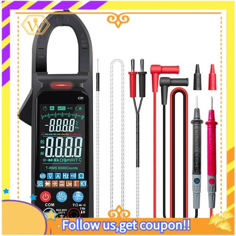 เครื่องทดสอบแรงดันไฟฟ้ามัลติมิเตอร์แบบดิจิตอล Car Amp Hz Capacitance NCV Ohm Test DC/AC