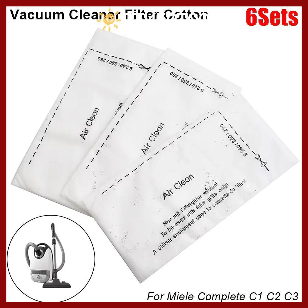 PTKFPT09 6 ชุดเครื่องดูดฝุ่น,ไอเสียกรองผ้าฝ้าย, Air Clean เครื่องใช้ในบ้านอะไหล่สําหรับ Miele Comple