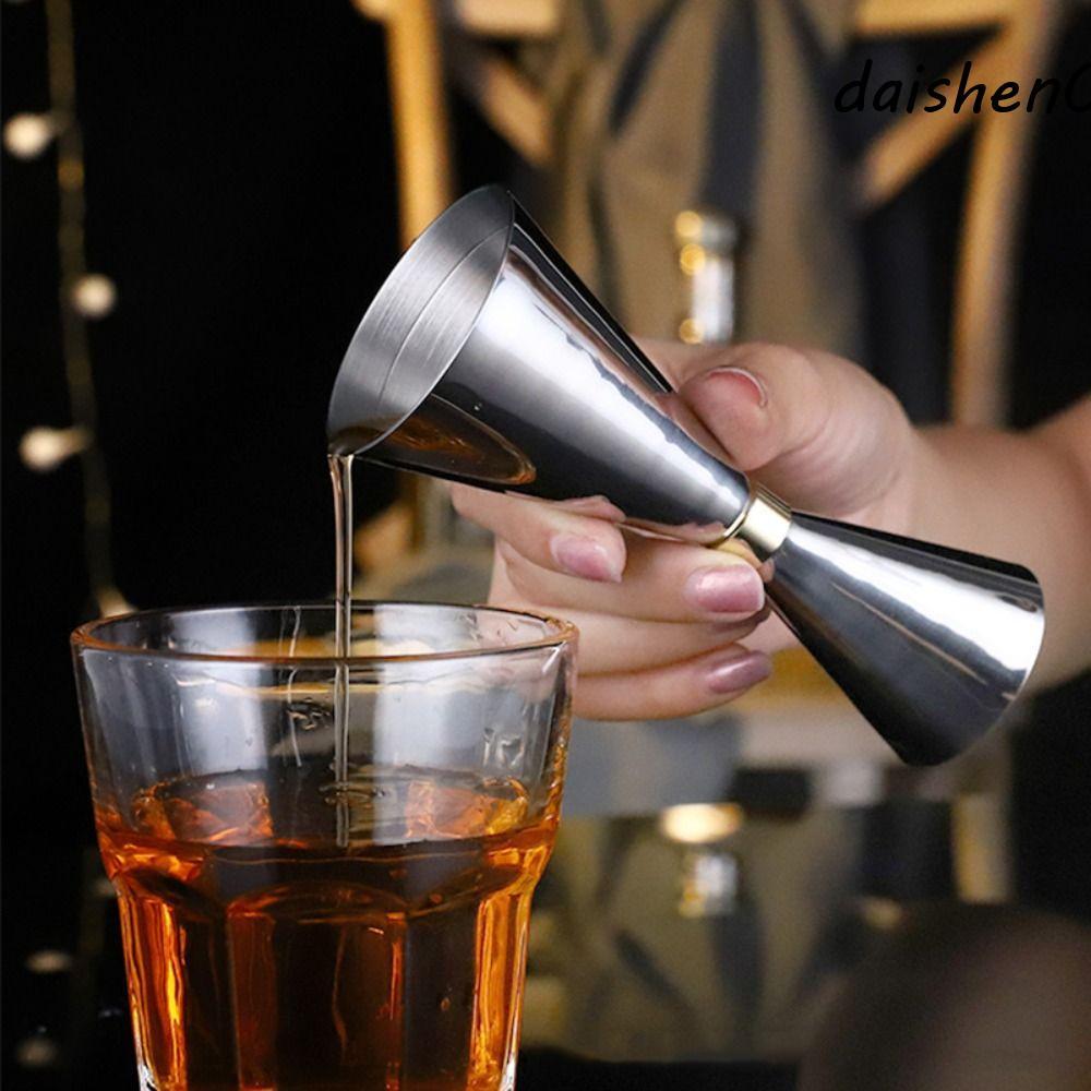 DAIHEN Double Head Jigger, Surface Smooth with Scale Measure Cup, Bar Accessories Silver Stainless S