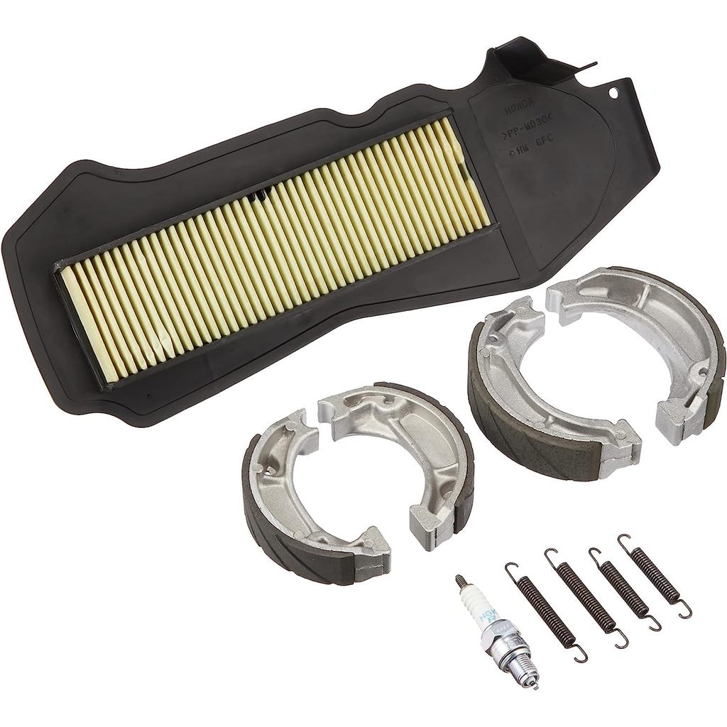 ชุดอะไหล่บริการ ผ้าเบรก/ก้ามเบรก/ไส้กรอง/หัวเทียน NGK CR7HSA มอเตอร์ไซค์ | Service Parts Set: Brake 