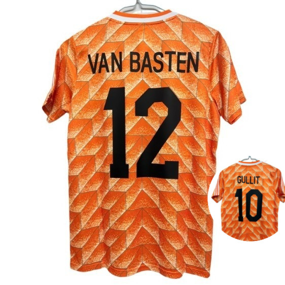 1988 เสื้อฟุตบอลย้อนยุคเนเธอร์แลนด์ – Gullit & Van Basten – เสื้อฟุตบอลวินเทจ S-XXL คุณภาพสูง