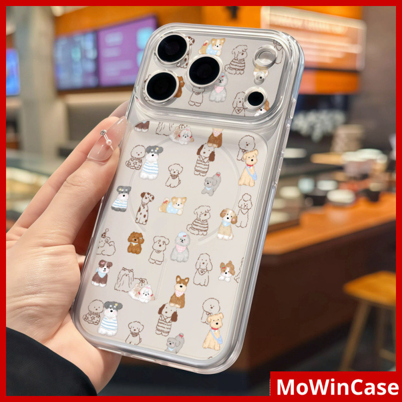 โมวิน- เข้ากันได้กับเคส ไอโฟน 16, เคส ไอโฟน 17 มือโปร สูงสุด 15 14 13 12 11 เคสซิลิโคน ทีพียู บางเฉียบและนิ่ม สุนัขแล้วเงา