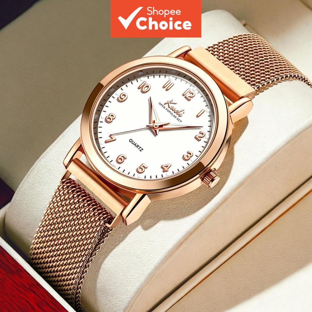 Kudi Women Digital Luminous Quartz Watch, Luxury Minimalist Fashion