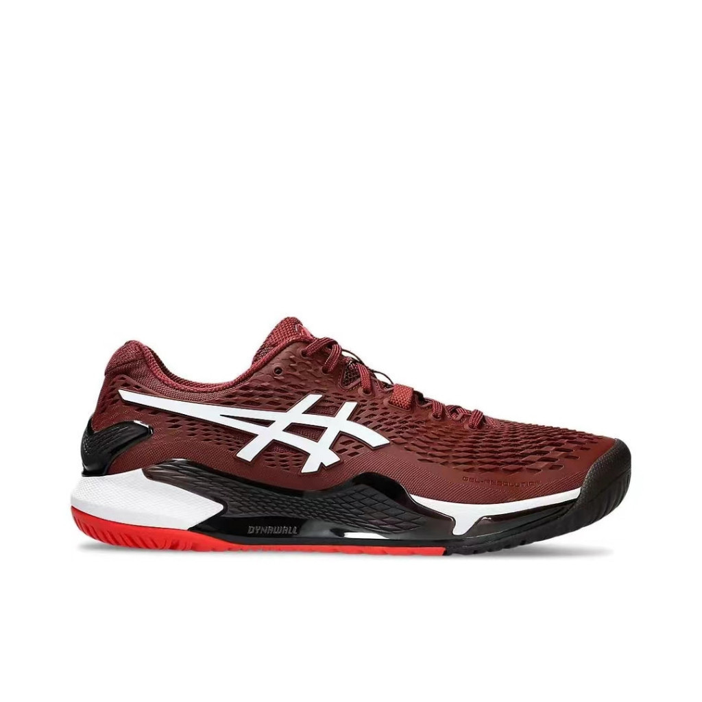 Gel Resolution 9 Shoes Men Casual Breathable Red Black Pants or86