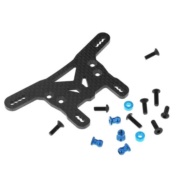 คาร์บอนไฟเบอร์ Shock Tower แผ่นด้านหน้าและด้านหลังสําหรับ Tamiya XV02 XV-02 Pro 58707 1/10 RC รถอัพเ