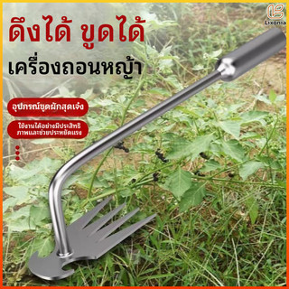 Lixonia เครื่องถอนหญ้าแบบถอนราก แผงขูดหญ้าอเนกประสงค์ สำหรับทำสวนและขุดผักป่า