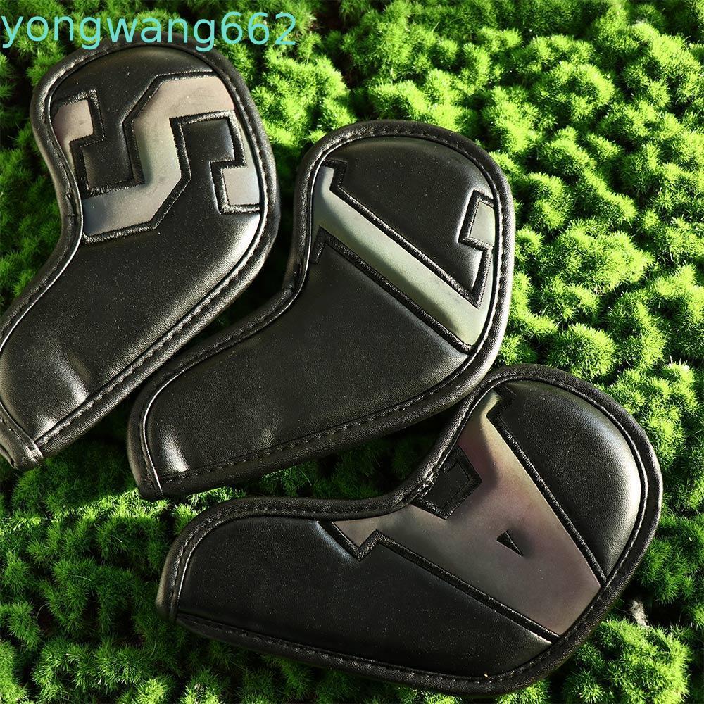 JERON Golf Iron Covers 6 Clers กันฝุ่น PU หนัง 10 ชิ้น Gradients อุปกรณ์เสริม Golf Wedge Cover