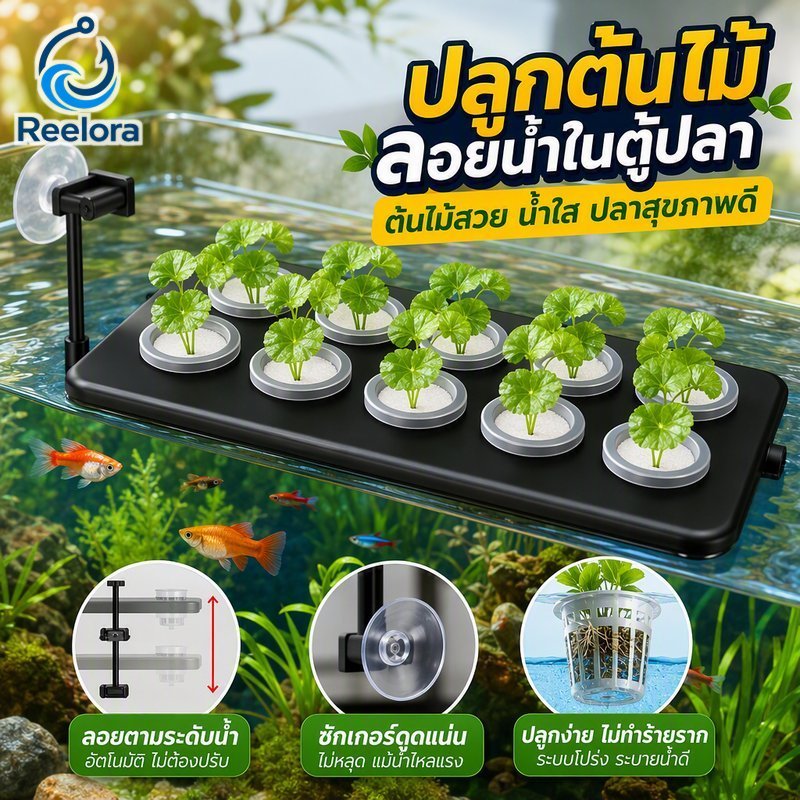 พิพิธภัณฑ์สัตว์น้ํา ลอยถาดปลูกต้นไม้ไฮโดรโปนิผู้ถือพืช8หลุมถ้วยดูดระดับน้ํา