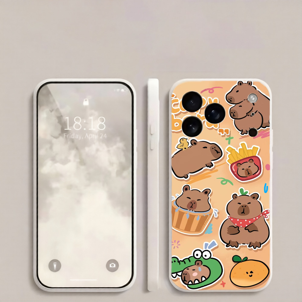 French Fries Capybara เคสโทรศัพท์เหมาะสําหรับ OPPO Reno 16Pro 15Pro 15 14Pro 14 13Pro 13 11Pro 10Pro