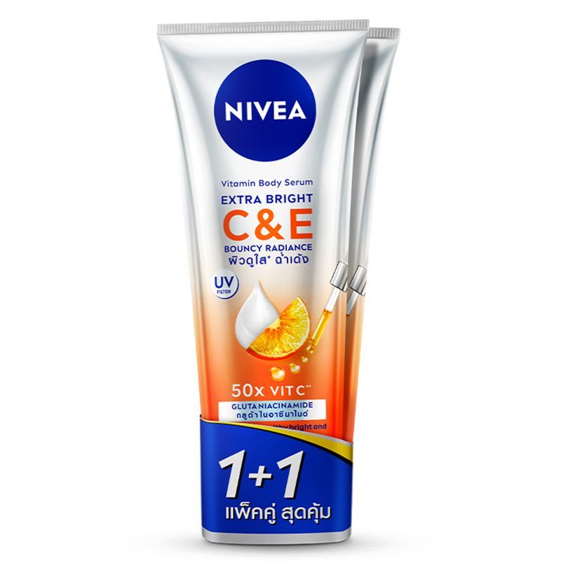 นีเวียไบรท์โลชั่นซี&อีวิตามิน 300มล. แพค 2 Nivea Extra Bright Lotion C&E Vitamin 300ml. Pack 2 [8850029036847]