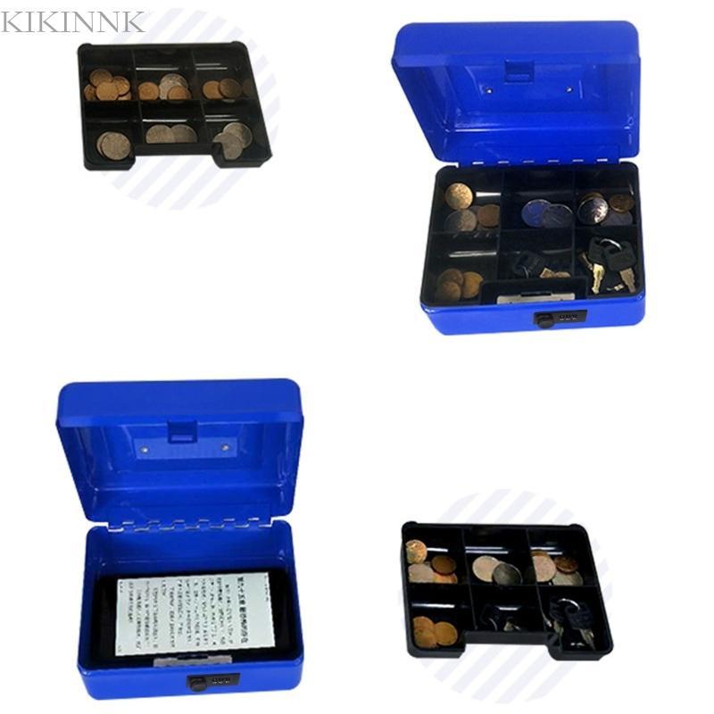 KIKIN Safe Home Shop Steel Mini Money Box Security Cash Box Storage Box for Coin Money