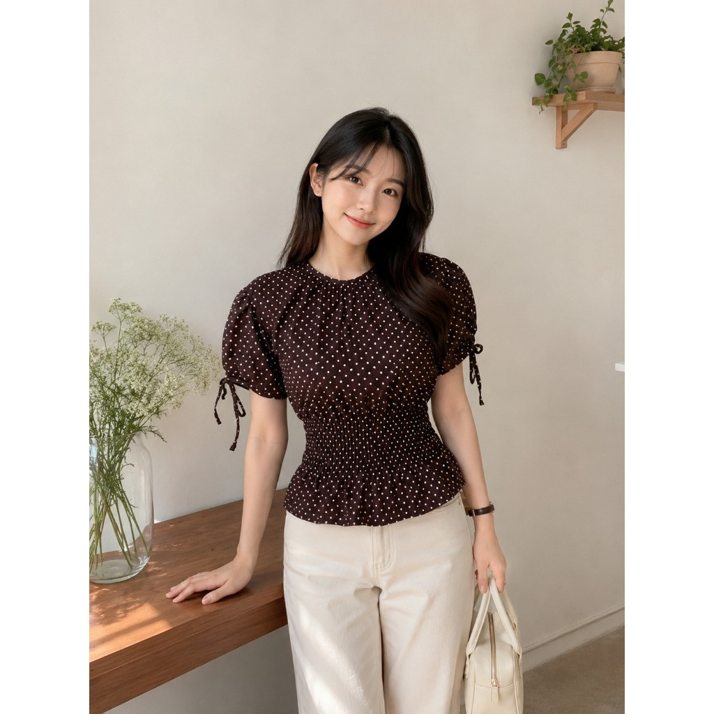 BLAIR TOP Polka Womens TOP