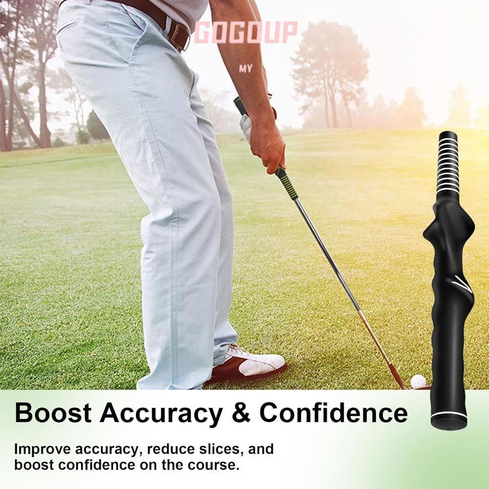 GOGUVO Golf Club Grip, Universal Black Golf Swing Training Grip, Right-Handed Golf Grip Beginner