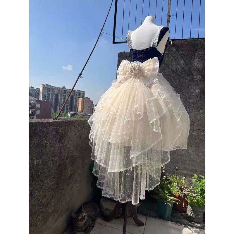 Lolita Lolita Lolita Double Bow Net Gauze Trailing