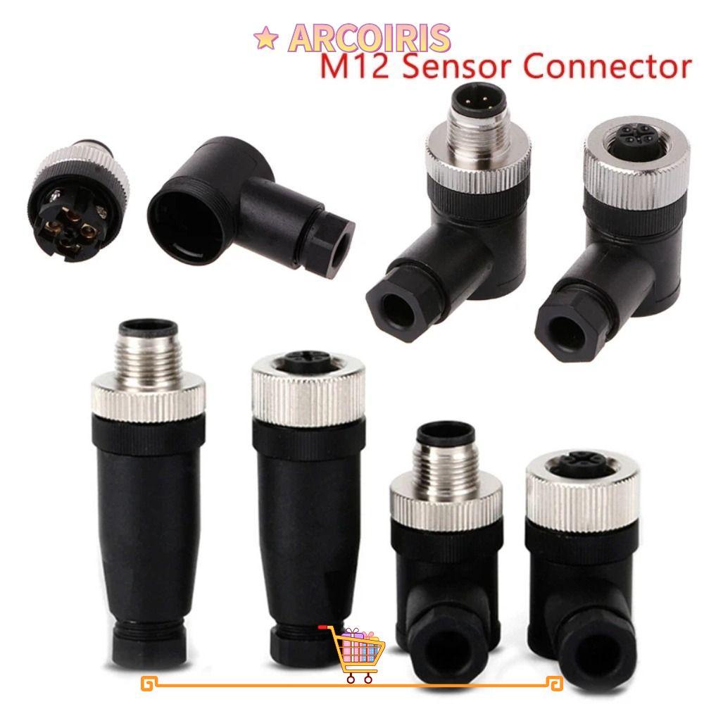 ARCOIRIS M12 Sensor Connector, Connector ชายหญิงซ็อกเก็ต M12 ปลั๊กการบิน, Power Adapte ตรง M12 Senso