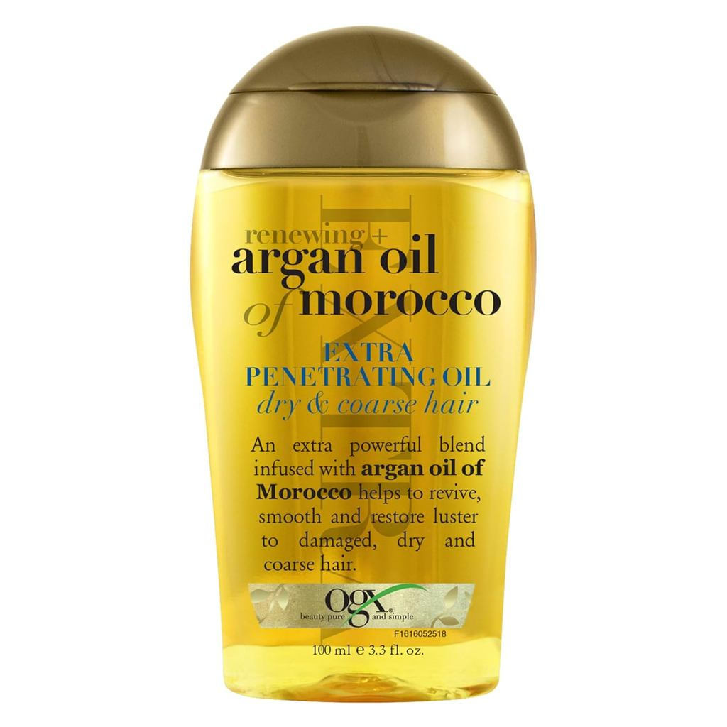 OGXShine+ArganOilofMoroccoHairOil,ExtratingSerumTreatmentforDry,ชํารุด,Frizzy,Curly&CoarseHair,Cold-