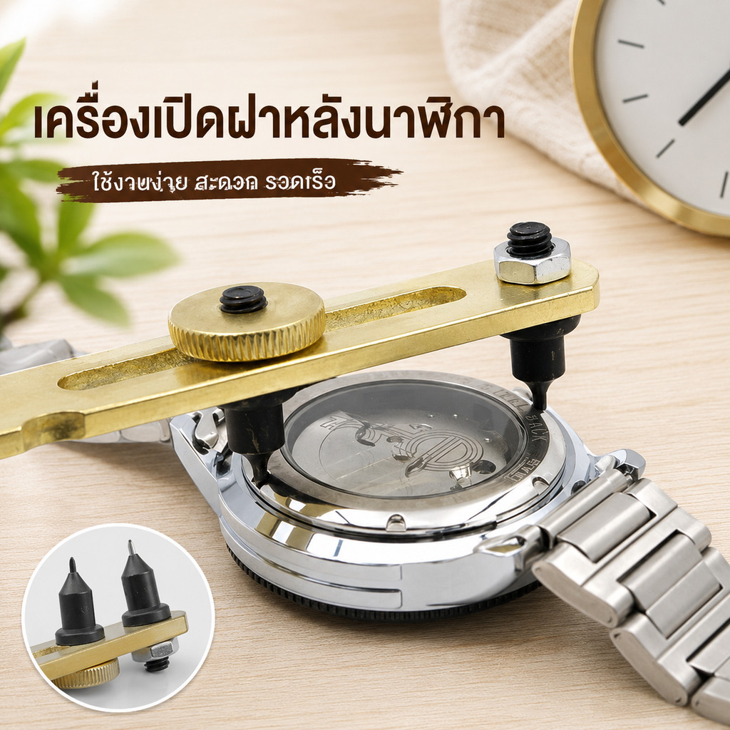 (จัดส่งในพื้นที่) เครื่องมือเปิดเคสหลังนาฬิกา ประแจเลื่อน ซ่อมนาฬิกา ชุดเปลี่ยนแบตเตอรี่