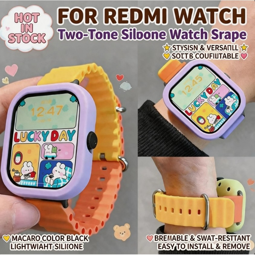 ใช้ได้กับ Redmi Watch 6 5 4 3 Active Watch 3 Redmi Watch 2Lite 6Active 6lite Mi Watch Lite สายรัดข้อมือกีฬาสายเปลี่ยนสบายและผิว frien