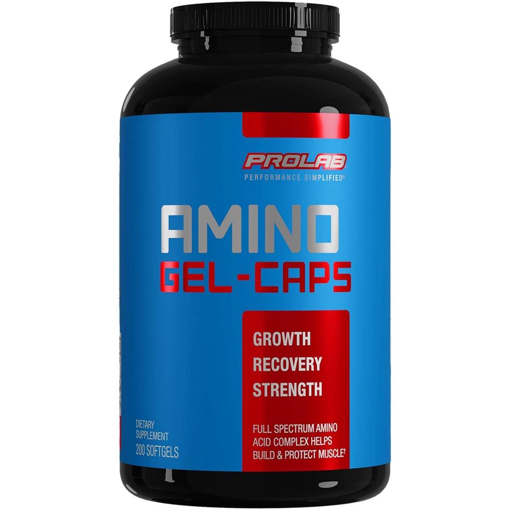Prolab Amino Gel-Caps, Essential Amino Acids, High-Potency (200 ซอฟท์เจล)