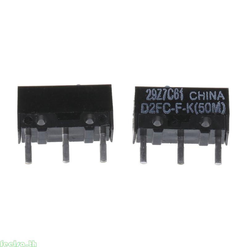 Feelia Mouse Micro Switch Original D2FC-FK Blue Dot 50M คลิก Micro Switch 0 74N